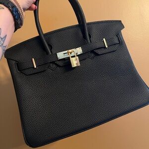 Wirkin Black Satchel with Gold Hardware Never used